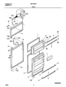 02 - Doors parts for Frigidaire Refrigerator WRT15CSHD0 from AppliancePartsPros.com