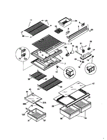 04 - Shelves, Controls parts for Frigidaire Refrigerator WRT18JRCD0 from AppliancePartsPros.com