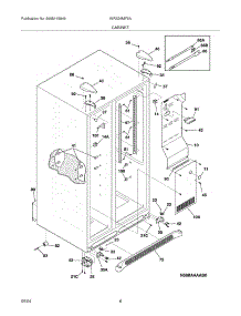 07 - Cabinet parts for White Westinghouse Refrigerator WRS26MF5ASA from AppliancePartsPros.com