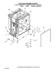 05 - Tub And Frame Parts parts for Estate Dishwasher TUD8700XS0 from AppliancePartsPros.com