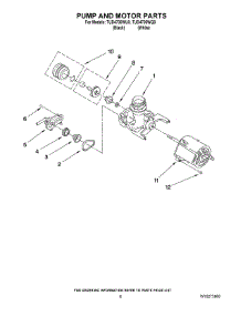 05 - Pump And Motor Parts parts for Estate Dishwasher TUD4700WU0 from AppliancePartsPros.com