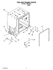 05 - Tub And Frame Parts parts for Estate Dishwasher TUD8700SQ1 from AppliancePartsPros.com