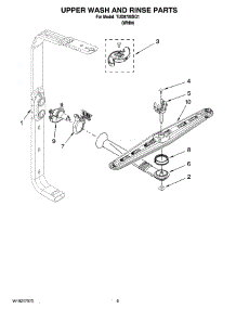 07 - Upper Wash And Rinse Parts parts for Estate Dishwasher TUD8700SQ1 from AppliancePartsPros.com