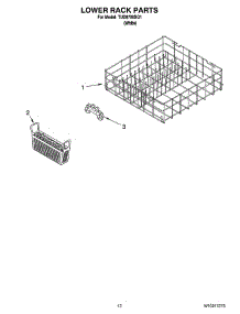 10 - Lower Rack Parts parts for Estate Dishwasher TUD8700SQ1 from AppliancePartsPros.com
