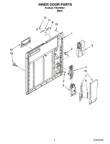 02 - Inner Door Parts parts for Estate Dishwasher TUD4700SU1 from AppliancePartsPros.com