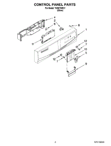 02 - Control Panel Parts parts for Estate Dishwasher TUD8750SD1 from AppliancePartsPros.com