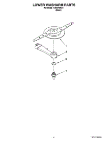 04 - Lower Washarm Parts parts for Estate Dishwasher TUD8750SD1 from AppliancePartsPros.com
