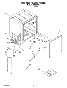 07 - Tub And Frame Parts parts for Estate Dishwasher TUD8750SD1 from AppliancePartsPros.com