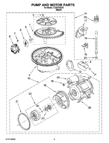 08 - Pump And Motor Parts parts for Estate Dishwasher TUD8750SD1 from AppliancePartsPros.com