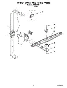 10 - Upper Wash And Rinse Parts parts for Estate Dishwasher TUD8750SD1 from AppliancePartsPros.com