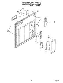 02 - Inner Door parts for Estate Dishwasher TUD5700KQ0 from AppliancePartsPros.com
