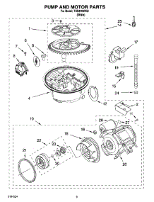 08 - Pump And Motor Parts parts for Estate Dishwasher TUD8700RQ1 from AppliancePartsPros.com
