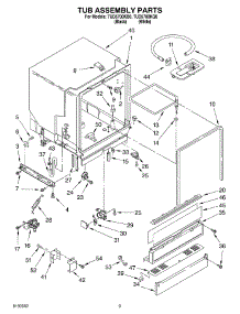 03 - Tub Assembly parts for Estate Dishwasher TUD5700KQ0 from AppliancePartsPros.com