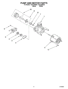 05 - Pump And Motor parts for Estate Dishwasher TUD5700KQ0 from AppliancePartsPros.com