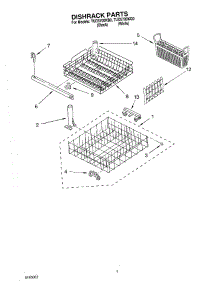 06 - Dishrack parts for Estate Dishwasher TUD5700KQ0 from AppliancePartsPros.com