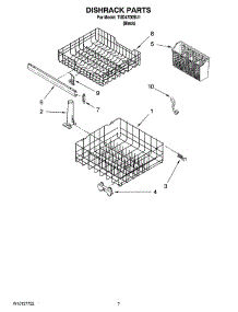 06 - Dishrack Parts, Optional Parts (Not Included) parts for Estate Dishwasher TUD4700SU1 from AppliancePartsPros.com