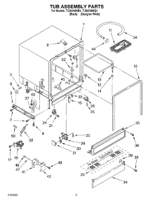 03 - Tub Assembly parts for Estate Dishwasher TUD4700KQ1 from AppliancePartsPros.com