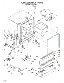 03 - Tub Assembly parts for Estate Dishwasher TUD5700EQ5 from AppliancePartsPros.com