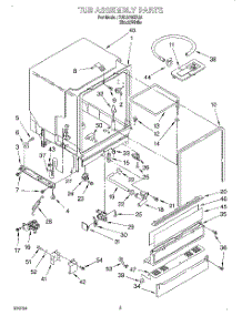 03 - Tub Assembly parts for Estate Dishwasher TUD5700EQ3 from AppliancePartsPros.com