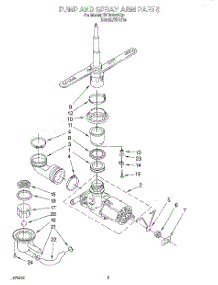 04 - Pump And Sprayarm parts for Estate Dishwasher TUD5700EQ0 from AppliancePartsPros.com
