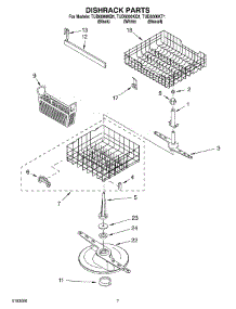 05 - Dishrack parts for Estate Dishwasher TUD6000KB1 from AppliancePartsPros.com