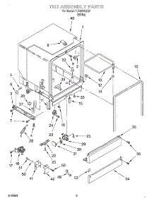 03 - Tub Assembly parts for Estate Dishwasher TUD6000JQ0 from AppliancePartsPros.com