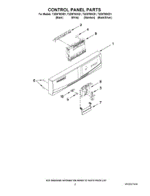 02 - Control Panel Parts parts for Estate Dishwasher TUD8700XB1 from AppliancePartsPros.com