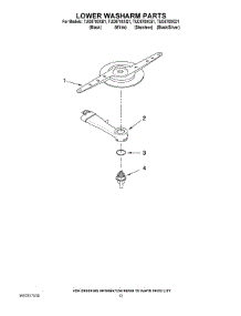 11 - Lower Washarm Parts parts for Estate Dishwasher TUD8700XB1 from AppliancePartsPros.com