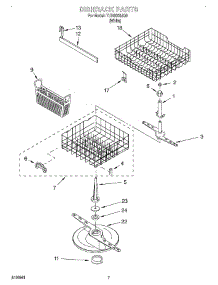 05 - Dishrack parts for Estate Dishwasher TUD6000JQ0 from AppliancePartsPros.com