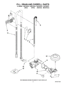 04 - Fill, Drain And Overfill Parts parts for Estate Dishwasher TUD8700XS1 from AppliancePartsPros.com