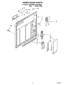 02 - Inner Door parts for Estate Dishwasher TUD4700KB0 from AppliancePartsPros.com