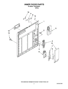 02 - Inner Door Parts parts for Estate Dishwasher TUD4700WQ1 from AppliancePartsPros.com
