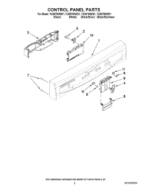 02 - Control Panel Parts parts for Estate Dishwasher TUD8700WS1 from AppliancePartsPros.com