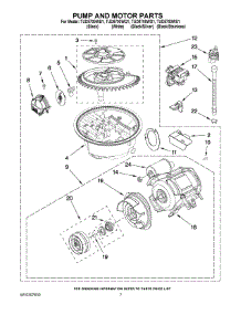 06 - Pump And Motor Parts parts for Estate Dishwasher TUD8700WB1 from AppliancePartsPros.com