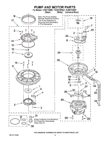 04 - Pump And Motor Parts parts for Estate Dishwasher TUD6710WB1 from AppliancePartsPros.com