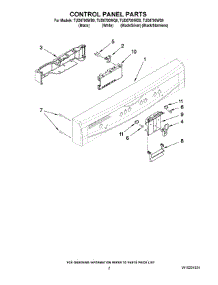 02 - Control Panel Parts parts for Estate Dishwasher TUD8700WB0 from AppliancePartsPros.com