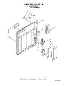 02 - Inner Door Parts parts for Estate Dishwasher TUD4700WU1 from AppliancePartsPros.com