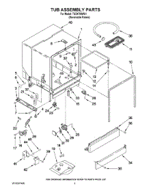 03 - Tub Assembly Parts parts for Estate Dishwasher TUD4700WU1 from AppliancePartsPros.com
