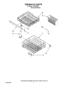 06 - Dishrack Parts parts for Estate Dishwasher TUD4700WU1 from AppliancePartsPros.com