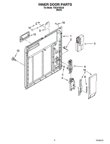 02 - Inner Door Parts parts for Estate Dishwasher TUD4700SU0 from AppliancePartsPros.com