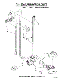 04 - Fill, Drain And Overfill Parts parts for Estate Dishwasher TUD8700WD0 from AppliancePartsPros.com