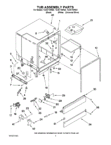 03 - Tub Assembly Parts parts for Estate Dishwasher TUD6710WD0 from AppliancePartsPros.com