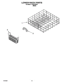 11 - Lower Rack Parts, Optional Parts (Not Included) parts for Estate Dishwasher TUD8750SD0 from AppliancePartsPros.com