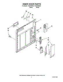 02 - Inner Door Parts parts for Estate Dishwasher TUD4700WQ0 from AppliancePartsPros.com