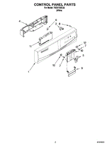 02 - Control Panel Parts parts for Estate Dishwasher TUD8700SQ0 from AppliancePartsPros.com