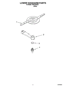 04 - Lower Washarm Parts parts for Estate Dishwasher TUD8700SQ0 from AppliancePartsPros.com