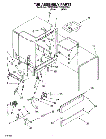 03 - Tub Assembly Parts parts for Estate Dishwasher TUD6710SB0 from AppliancePartsPros.com