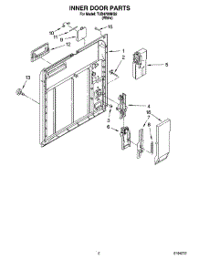 02 - Inner Door Parts parts for Estate Dishwasher TUD4700MQ2 from AppliancePartsPros.com