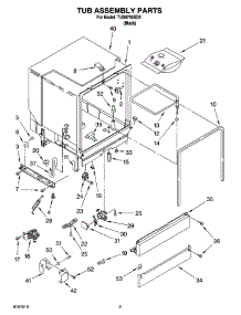 03 - Tub Assembly Parts parts for Estate Dishwasher TUD6750SD0 from AppliancePartsPros.com