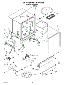 03 - Tub Assembly Parts parts for Estate Dishwasher TUD4700SQ0 from AppliancePartsPros.com
